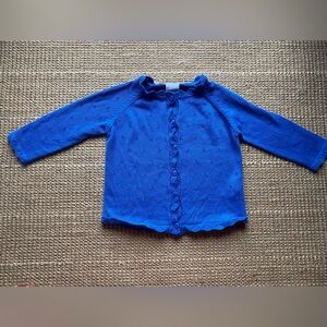 Blue Pointelle Cardigan